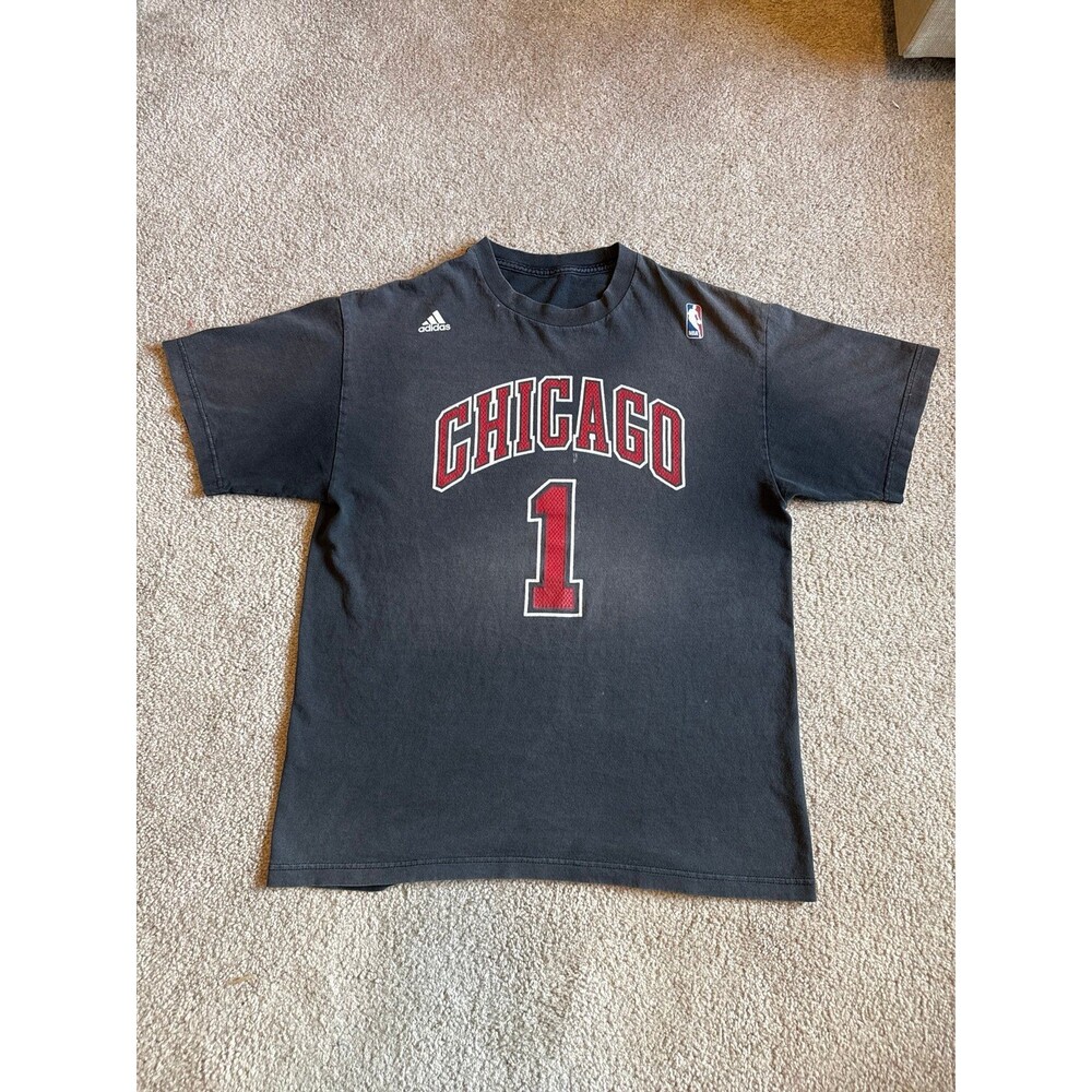 Derrick Rose Chicago Bulls Adidas Vintage Men’s Tee Size Large
